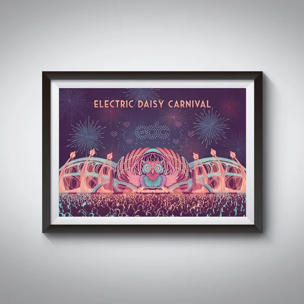 EDC Las Vegas Travel Poster, Electric Daisy Carnival