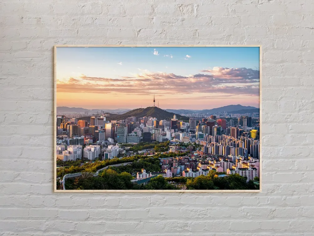 Real Photo Seoul Wall Art Print
