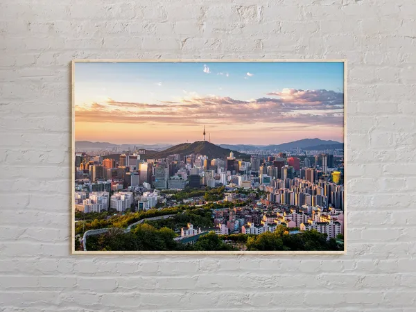 Real Photo Seoul Wall Art Print
