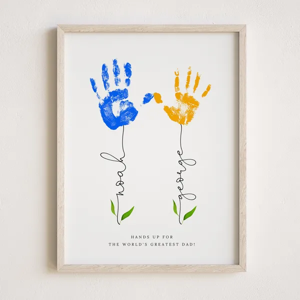 Personalized Handprint Daddy Gift, Father's Day Print