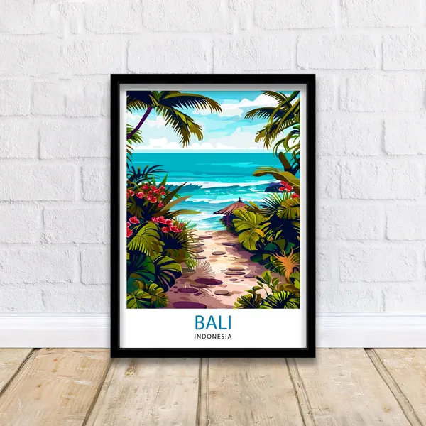 Bali, Indonesia Travel Poster for Asia Decor