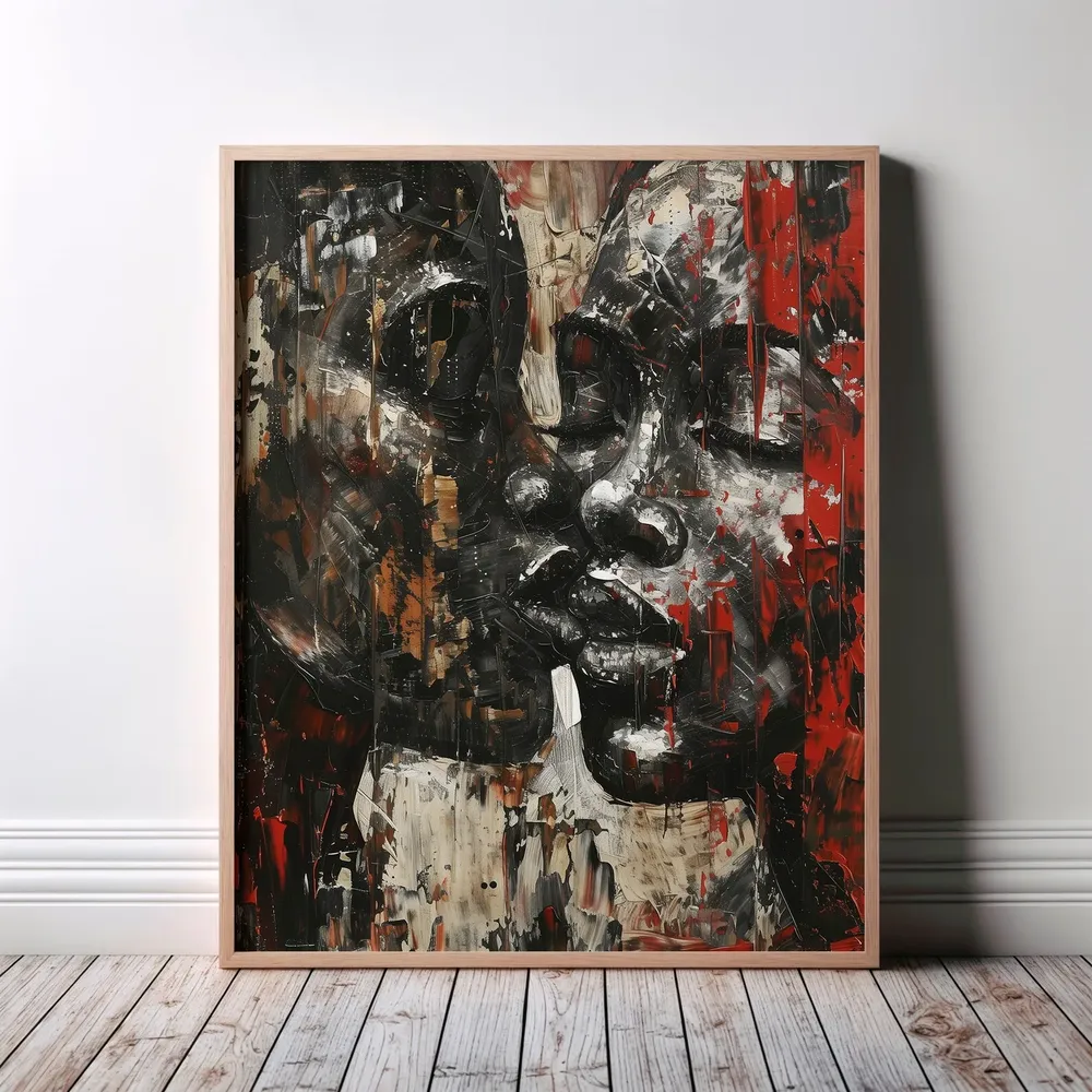 African Love Contemporary Illustration Art Print