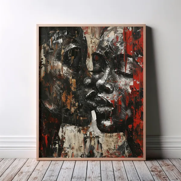 African Love Contemporary Illustration Art Print