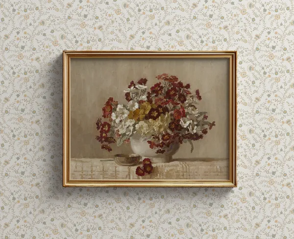 Vintage Victorian Botanical Floral Bouquet Art Print