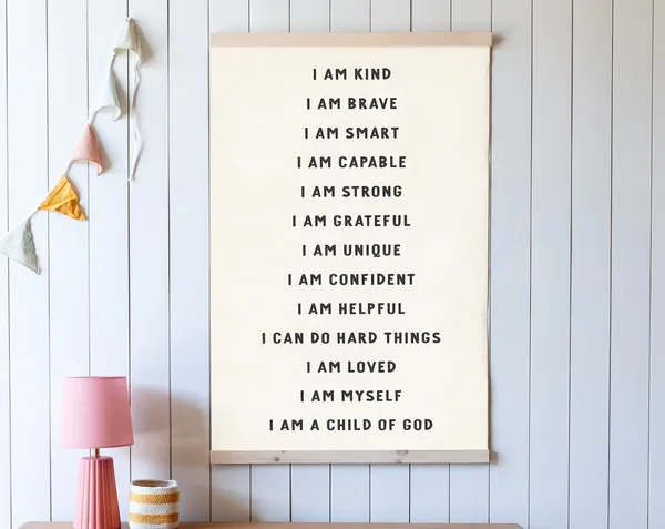 Kids Room Scripture Affirmation Wall Art Print