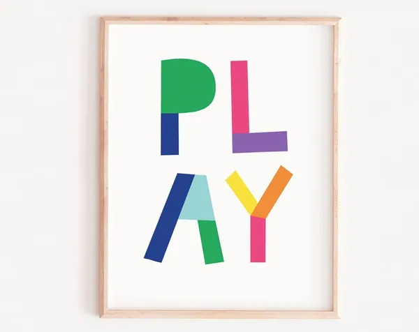 Play Room Decor Sale Art Print, Kids Room Wall Art