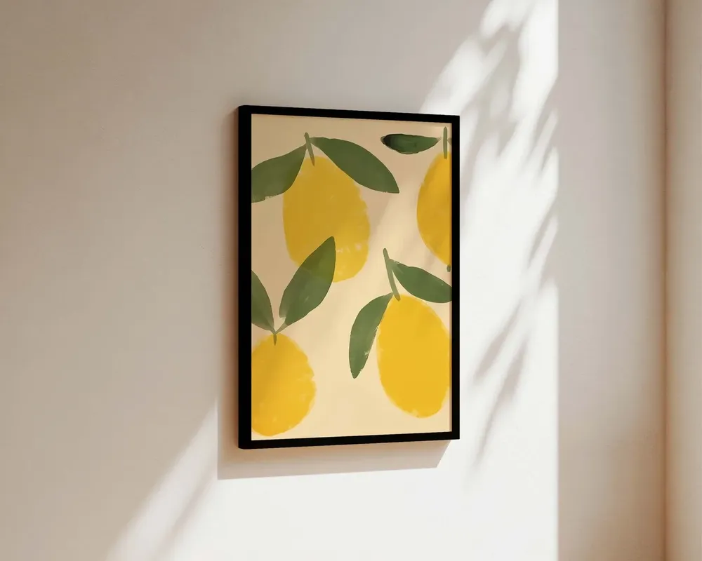 Lemon Print, Mid Century Kitchen Art Print - Image 2