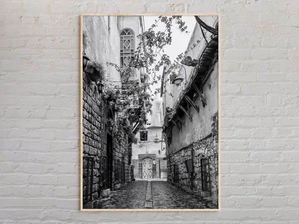 Black And White Syria Wall Art Print