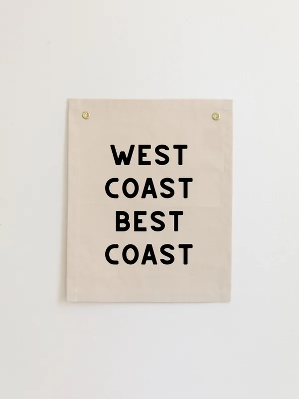 West Coast Best Coast Flag Art Print, California