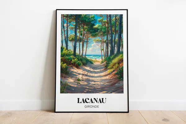 Lacanau Travel Poster, South West Travel Poster