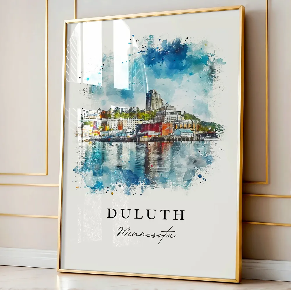 Duluth MN Travel Poster, Custom Text Wall Art - Image 4