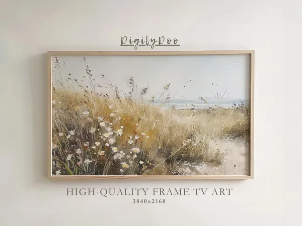 Spring Frame TV Field of Wildflowers Art Print