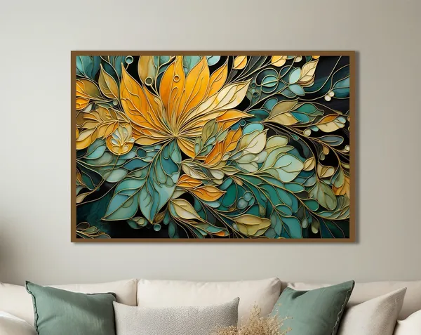 Boho Botanical Abstract Nature-Inspired Poster Print