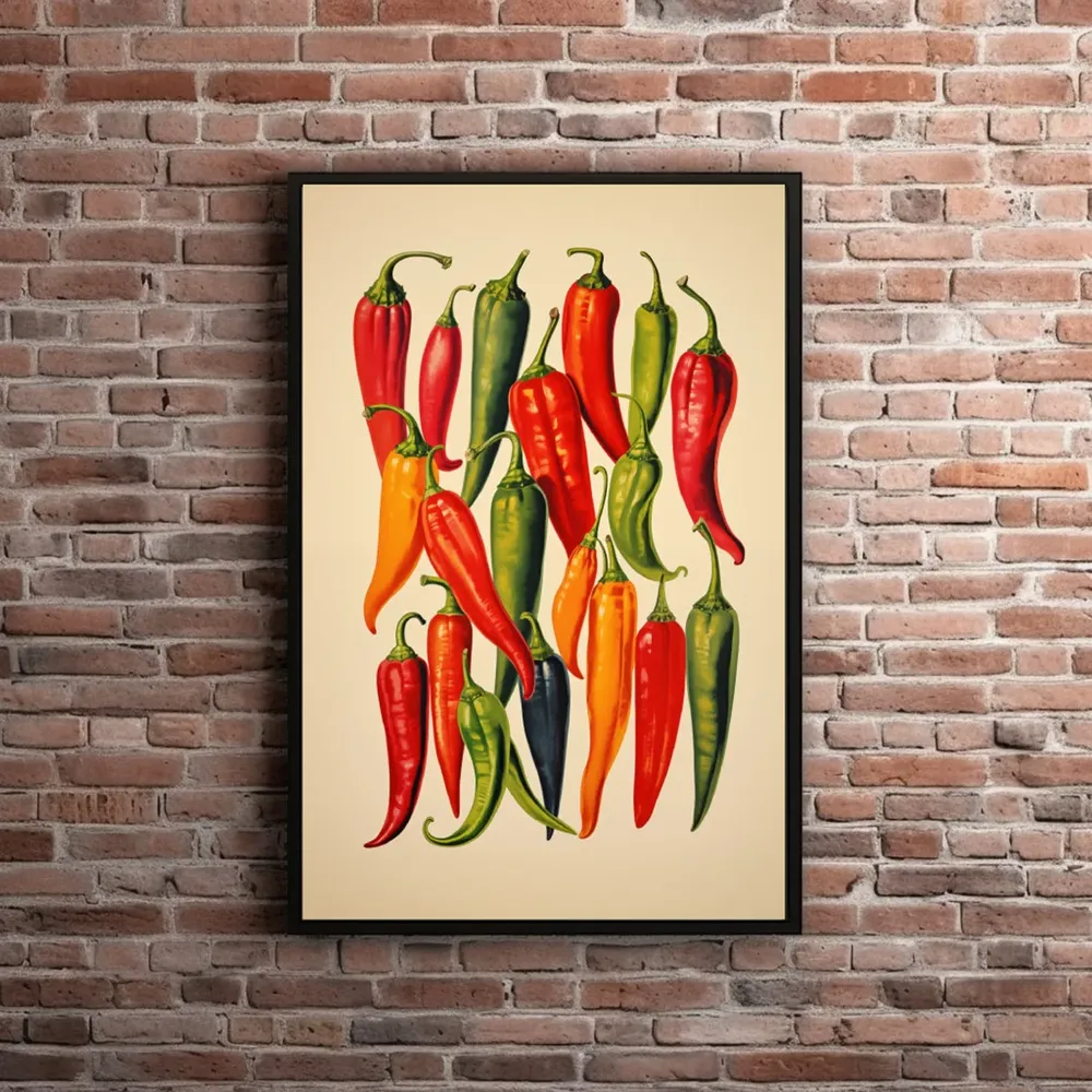 Vintage Chili Peppers Southwest Kitchen Art Print - Image 6