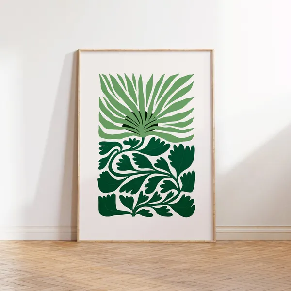 Jungle Flora Botanical Floral Wall Art Print
