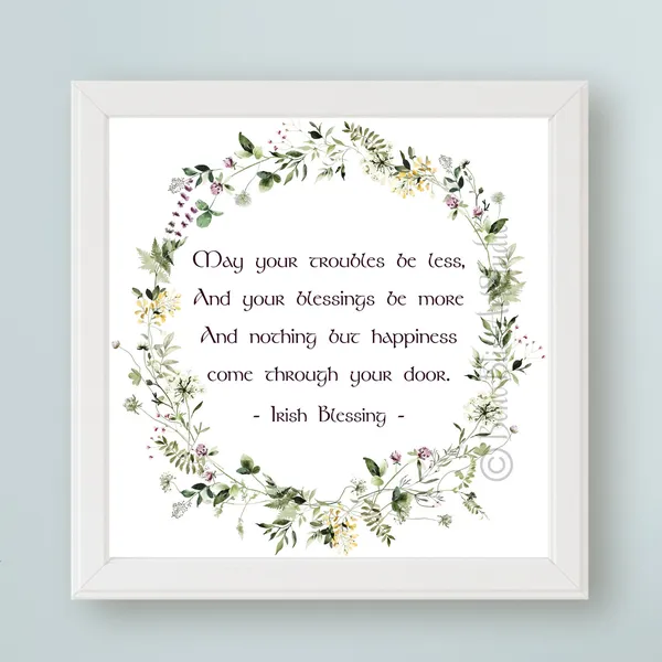 Irish Blessing Wedding Gift Art Print, Ireland