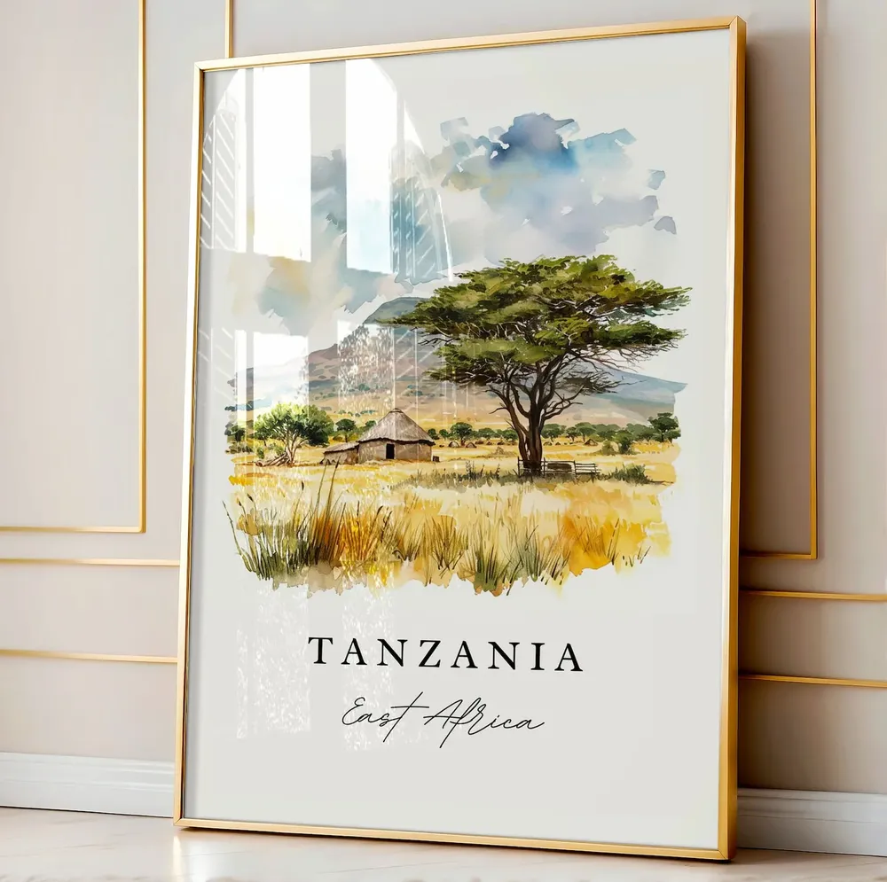 Tanzania Wall Art, East Africa Travel Poster - Image 5