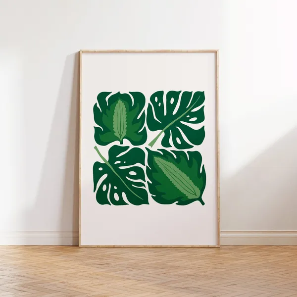 Jungle Flora Tropical Botanical Poster Print
