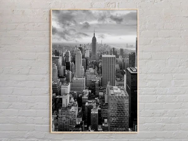 Black And White New York City Travel Poster
