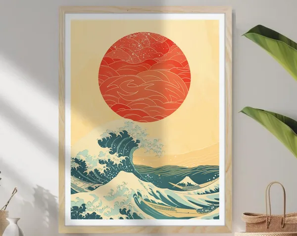 The Great Wave Off Kanagawa, Japanese Woodblock Print