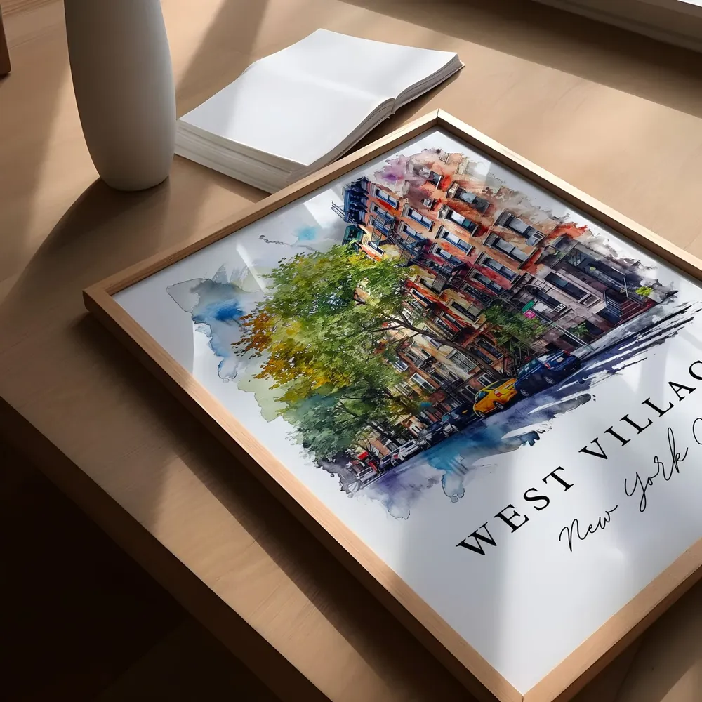 West Village NYC Watercolor Travel Art Print - Image 5