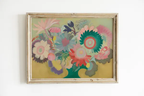 Funky Flower Bouquet, Boho Art Print