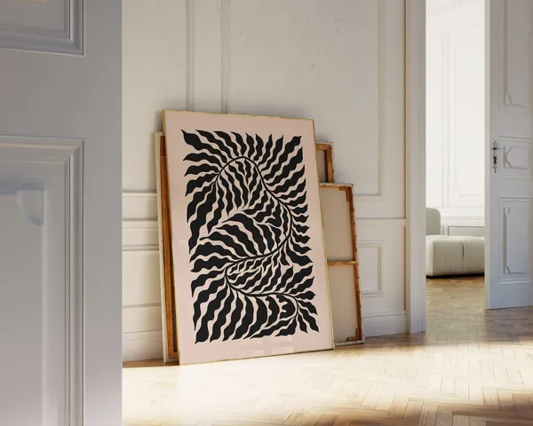 Abstract Botanical Matisse-Inspired Floral Art Print