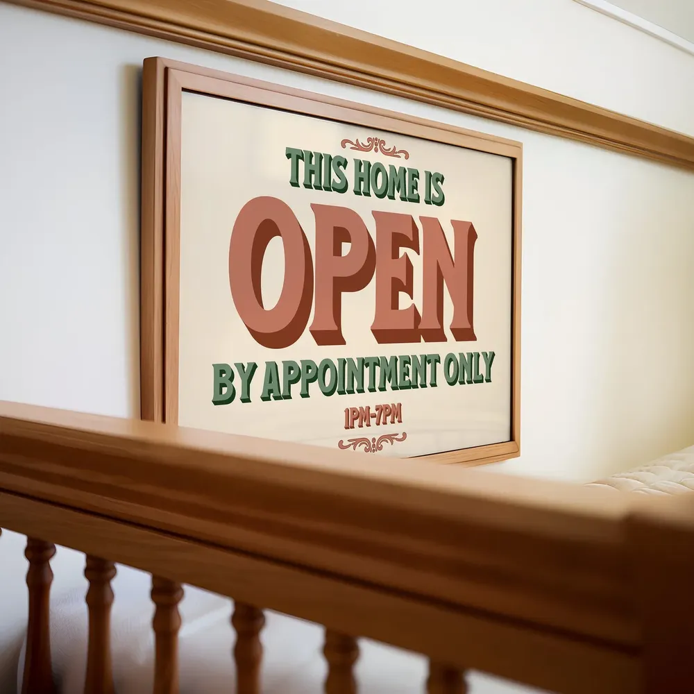 Open Retro Hallway Entry Way Art Print, Mid-Century - Image 2