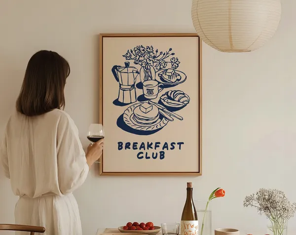 Breakfast Club Modern Kitchen Art Print