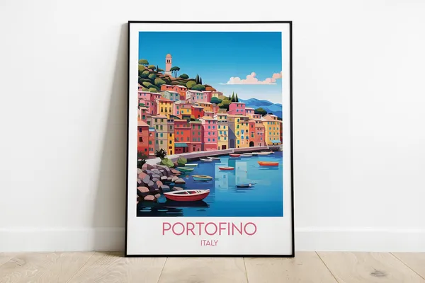 Portofino Travel Poster, Italy Custom Personalised