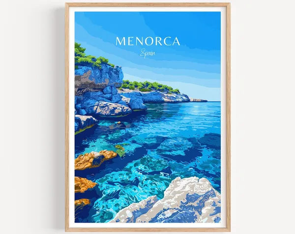 Menorca Spain Gift Travel Memory Travel Poster