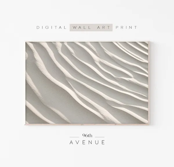 Beach Sand Print, Neutral Coastal Boho Wall Art