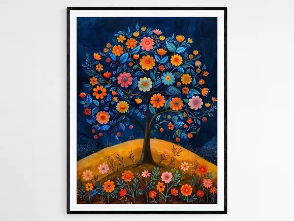 Ukrainian Folklore Art Print, Cultural Home Decor