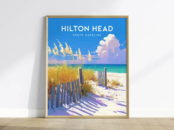 Hilton Island Coligny Beach Coastal Art Print