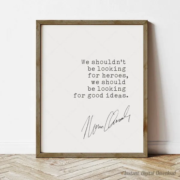 Noam Chomsky Quote Poster, Inspirational Print