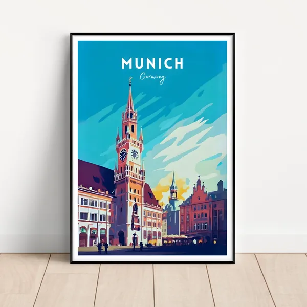 Munich Germany Gift Travel Poster