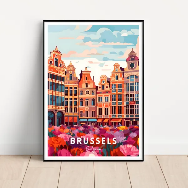 Brussels Wall Art Belgium Poster