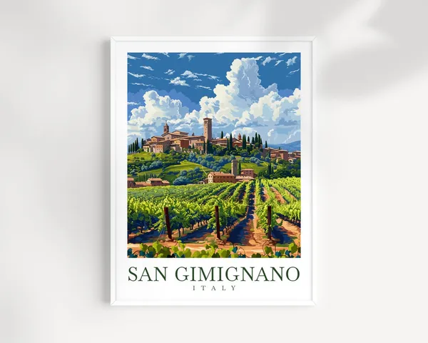 San Gimignano Wall Hanging Travel Poster