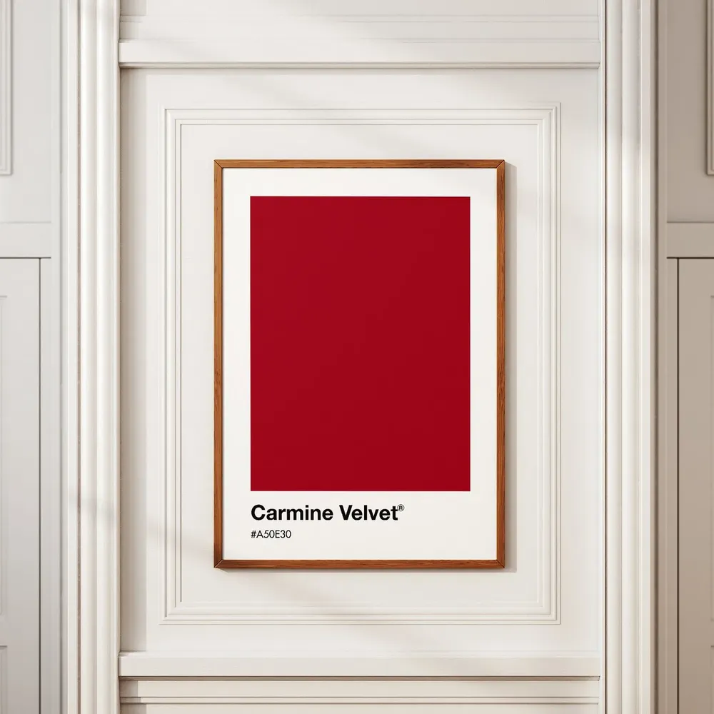 Carmine Velvet Red Pantone Art Print - Image 3