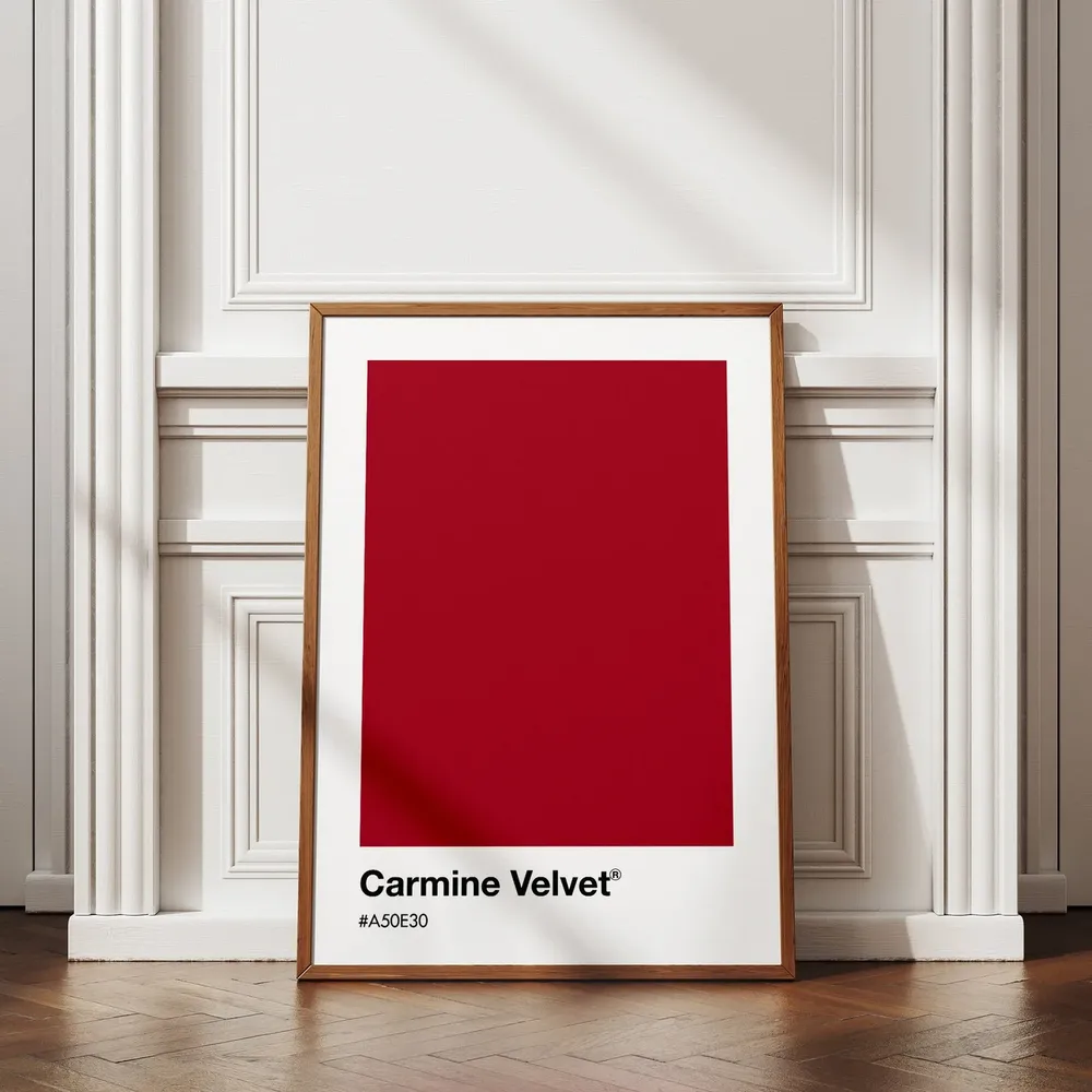 Carmine Velvet Red Pantone Art Print