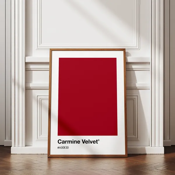 Carmine Velvet Red Pantone Art Print