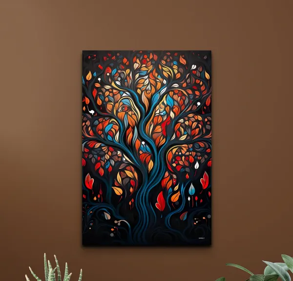 Colorful Tree Of Life Trees Wall Art Print