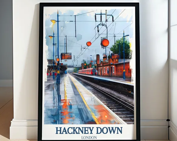 Hackney Downs Station London Railway Travel Poster