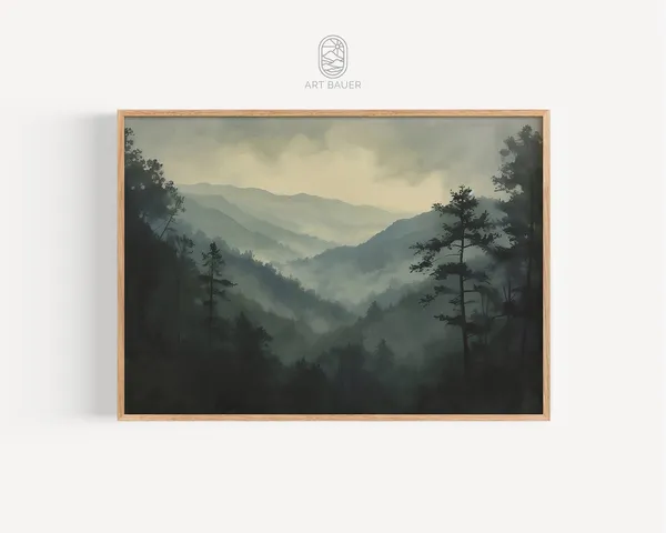 Smoky Mountains Country Decor, Mountain View Poster