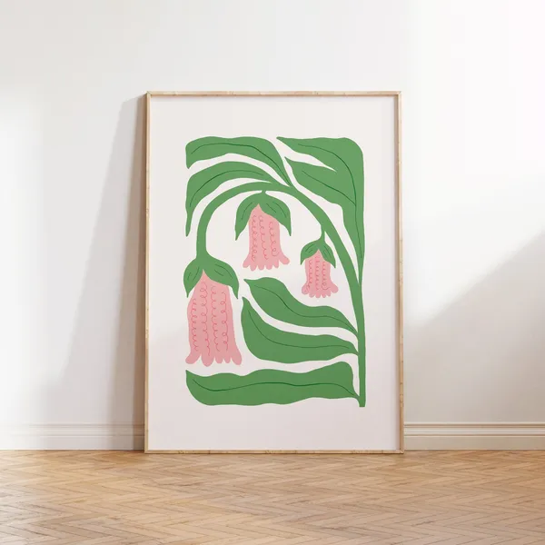 Tropical Botanical Floral Poster, Jungle Flora Art