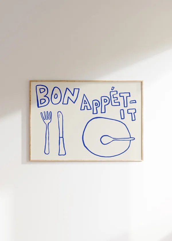 Bon Appetit Minimalist French Food Art Print