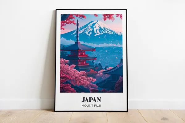 Tokyo Watercolor Travel Poster, Japan Wall Art Print
