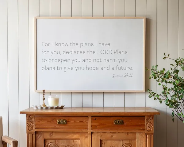 For I Know The Plans Scripture Wall Art Print