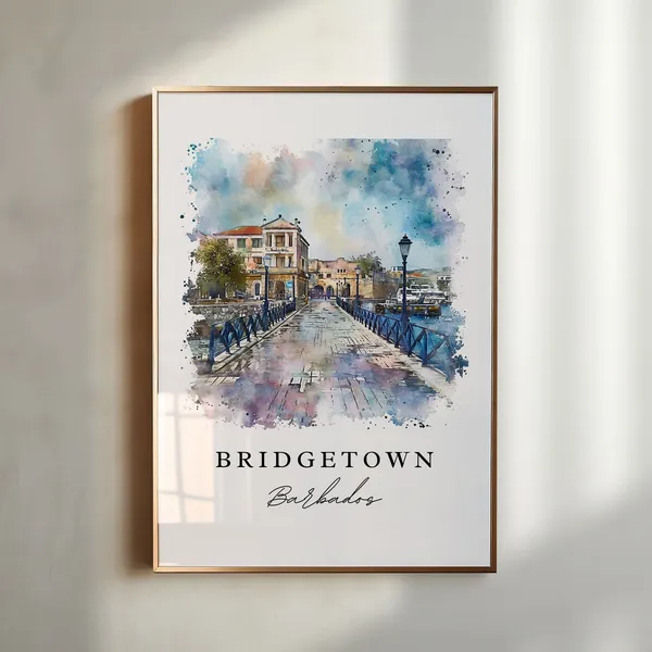 Bridgetown Barbados Caribbean Art Print
