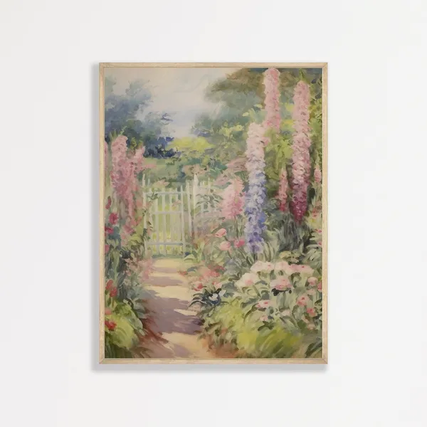 Countryside Garden Vintage Farmhouse Art Print